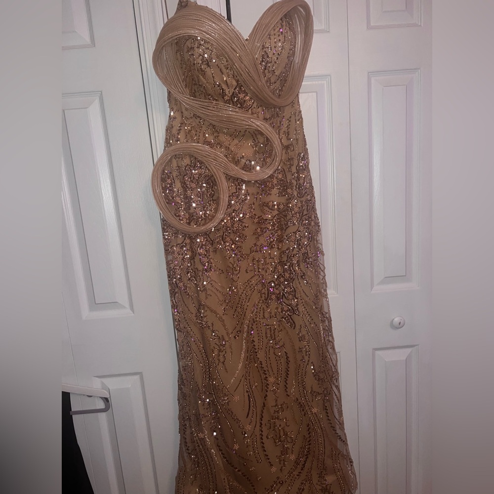 Elegant Sequin Embellished Evening Gown